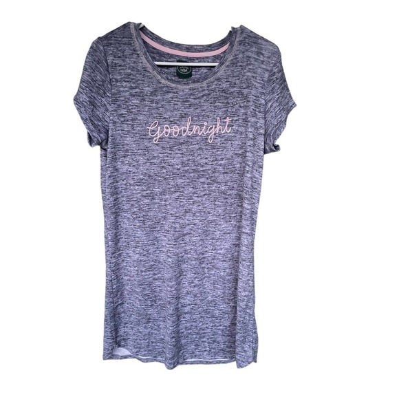 Laura Ashley Intimates & Sleepwear | Nightgown Heathered Blue Goodnight |Size: M - Picture 1 of 3